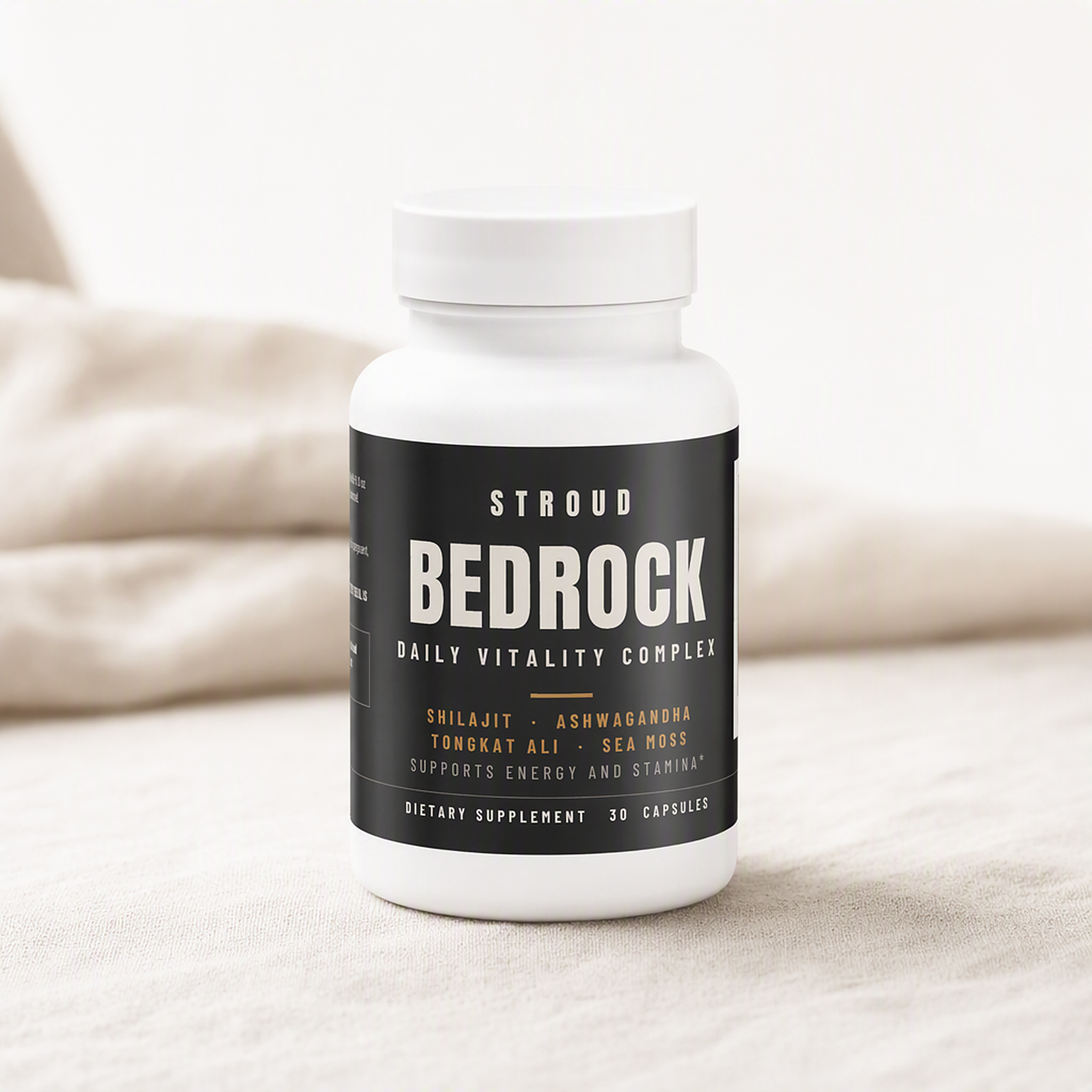 STROUD BEDROCK on pale oatmeal linen